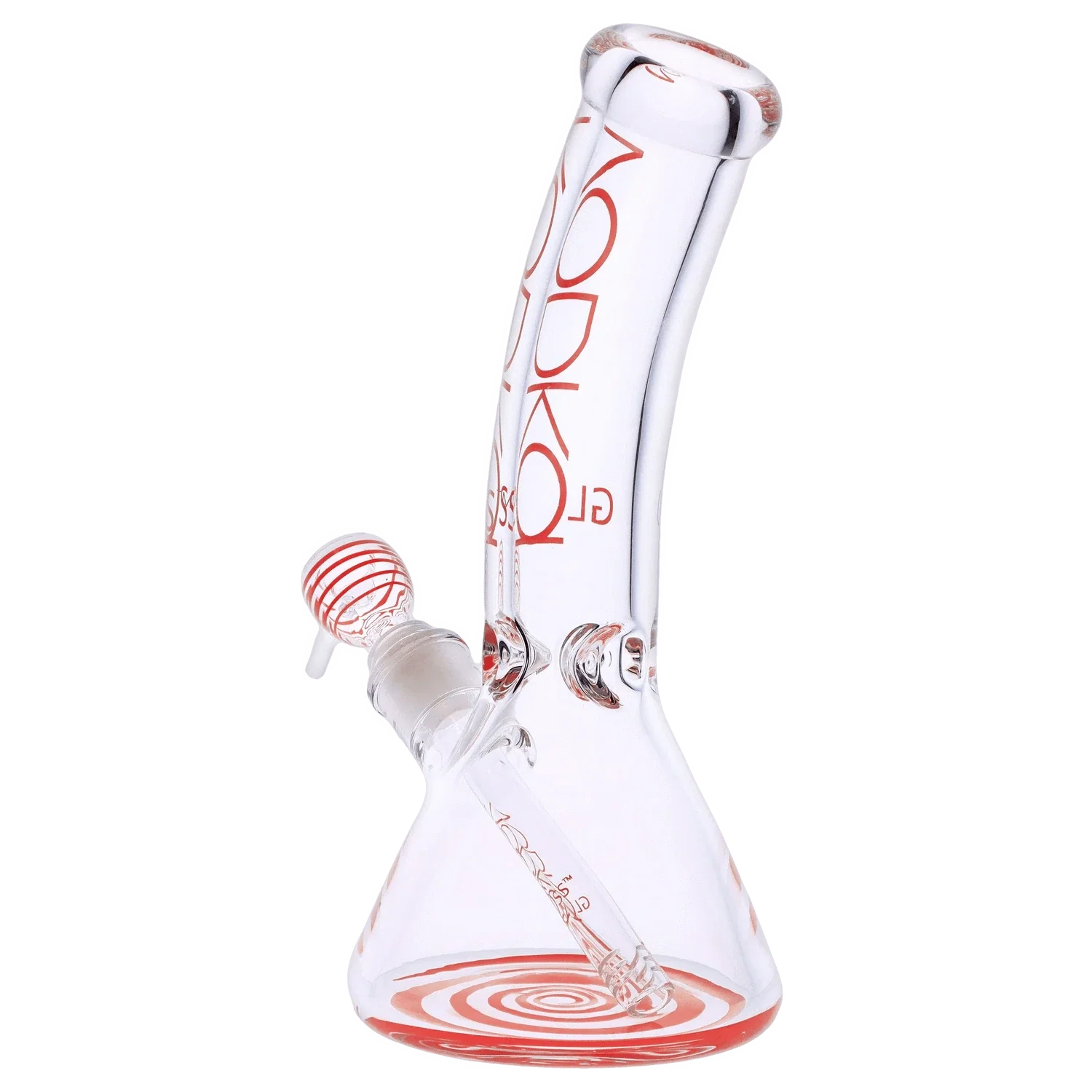 Vodka 9mm Bent Neck Water Pipe - Red - 12in. - Image 5