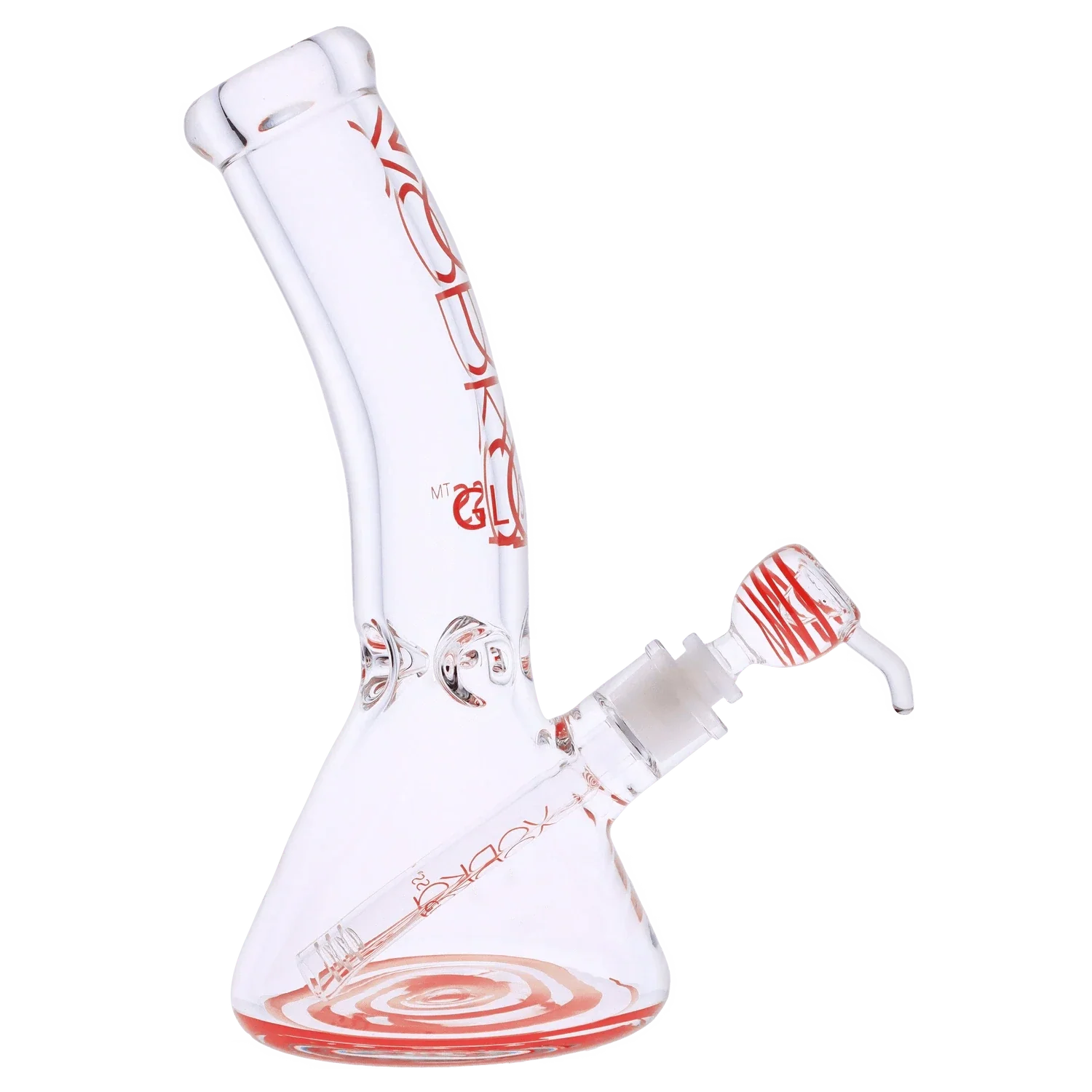Vodka 9mm Bent Neck Water Pipe - Red - 12in. - Image 6