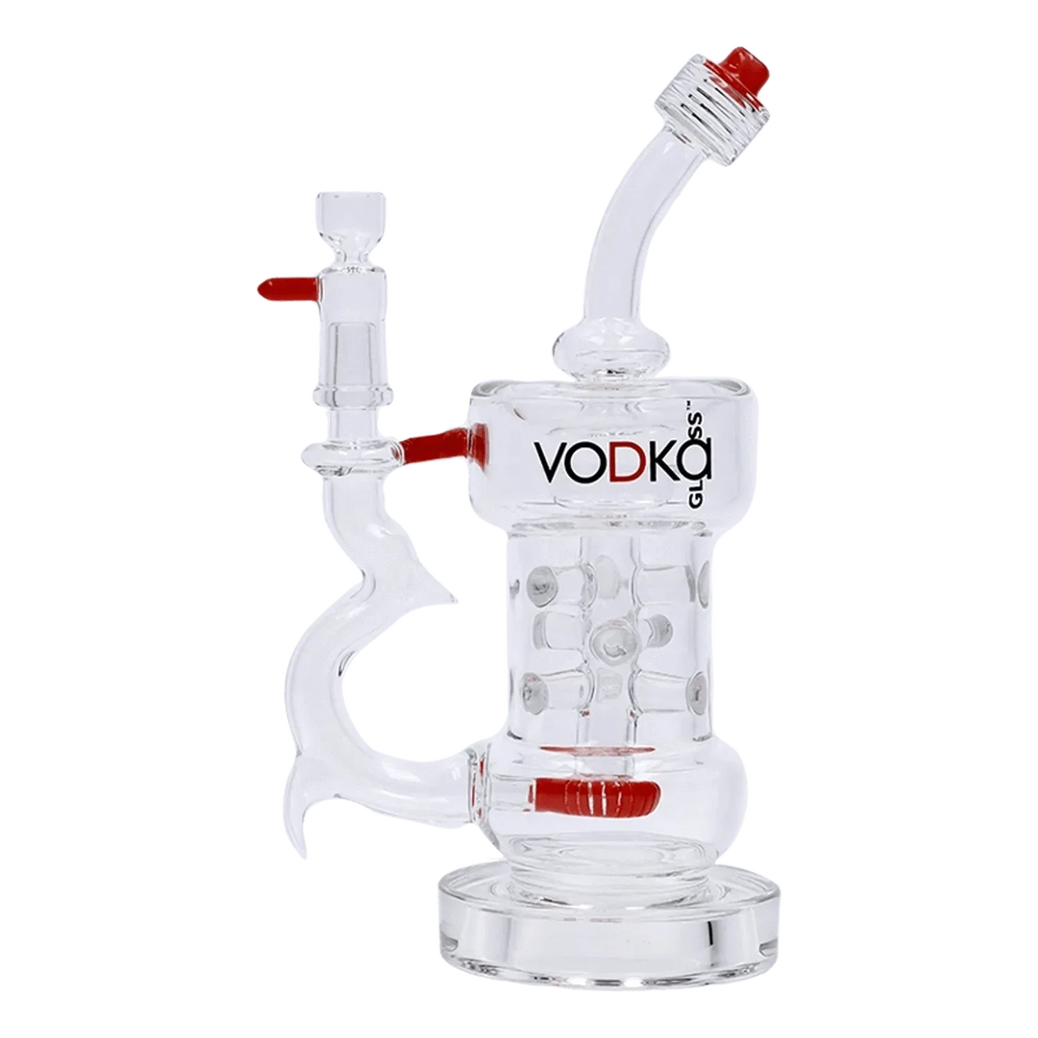 Vodka Icy Thunder Water Pipe - Red - 8.5in.
