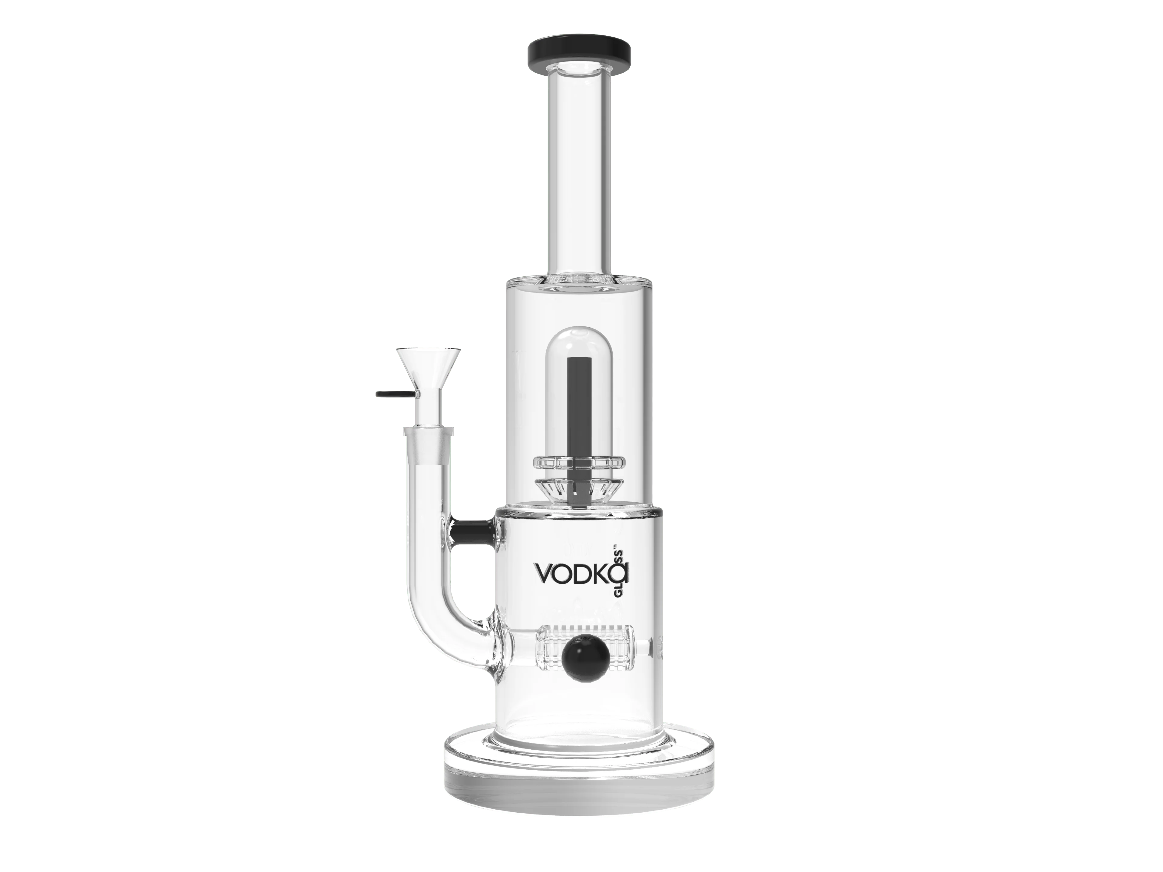 Vodka Water Pipe - Black - 13in.
