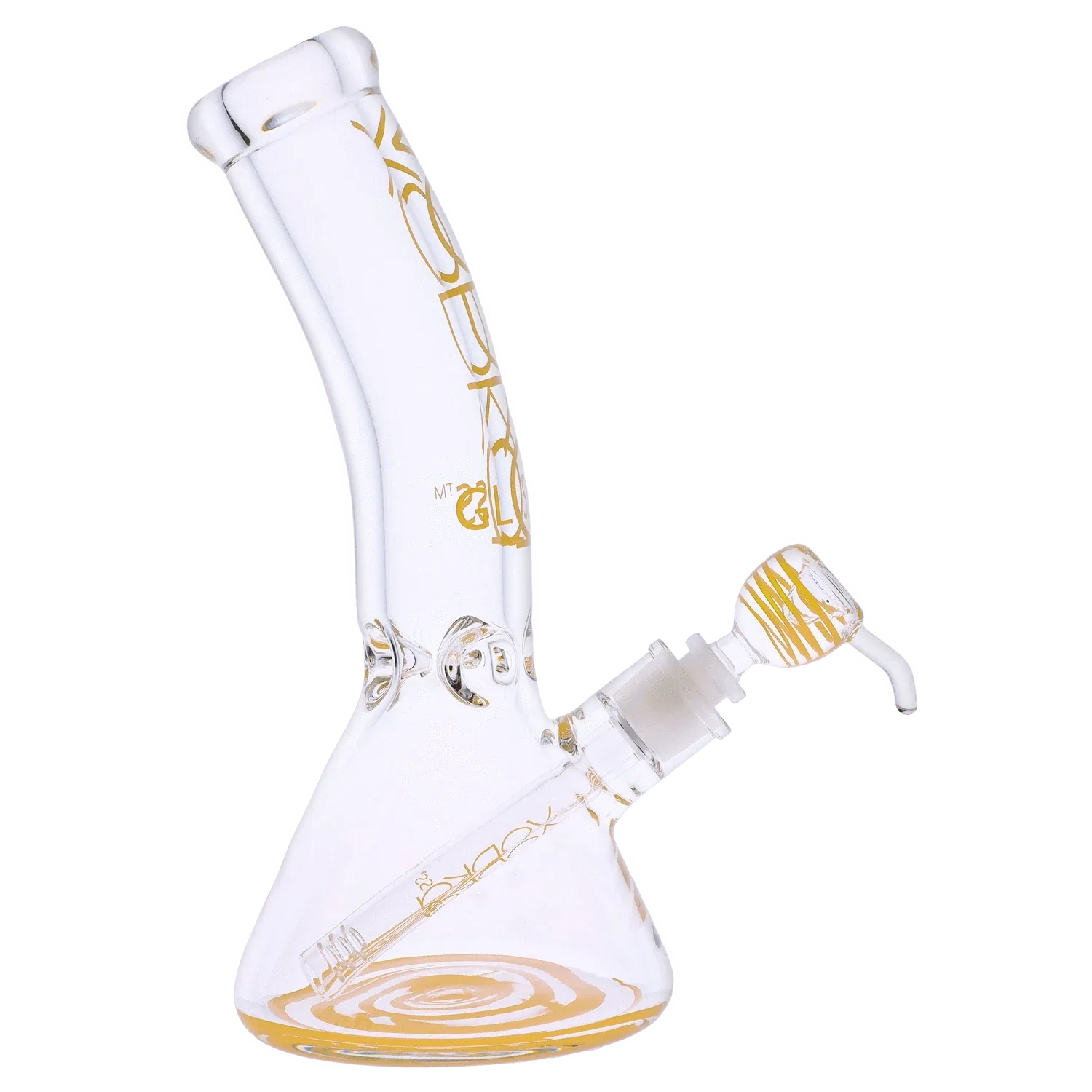 Vodka 9mm Bent Neck Water Pipe - Gold - 12in. - Image 5