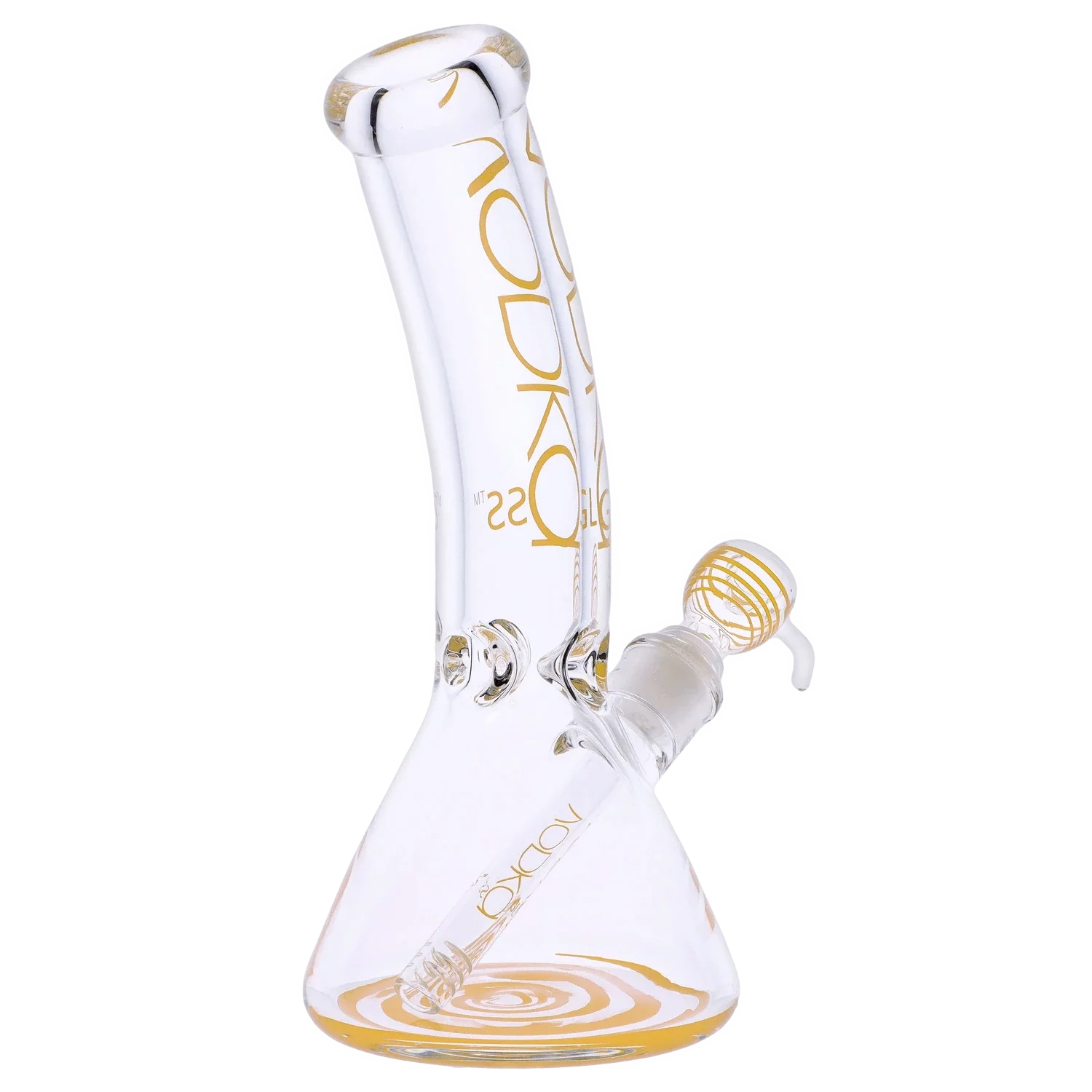 Vodka 9mm Bent Neck Water Pipe - Gold - 12in. - Image 6