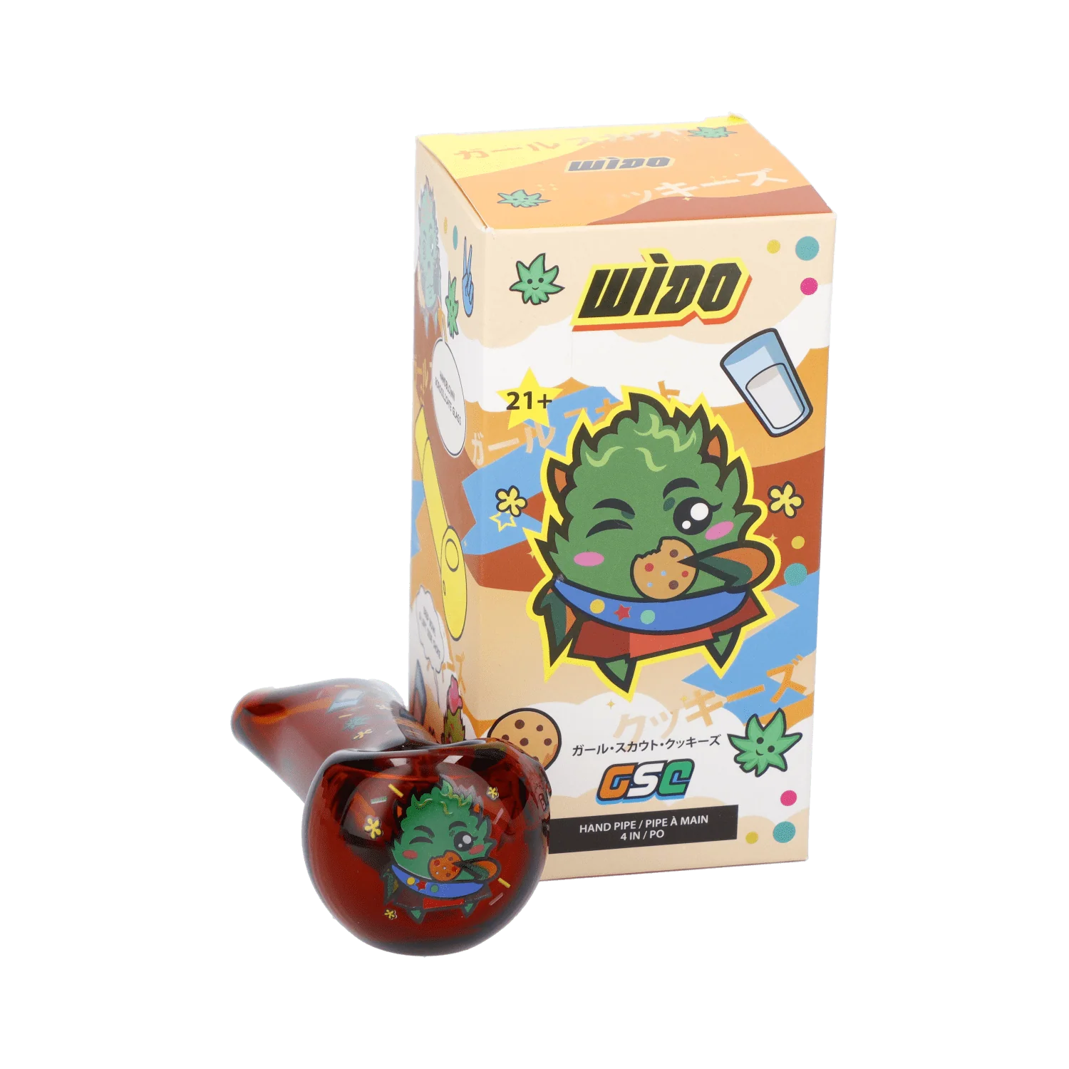 Wido GSC Spoon Pipe - Transparent Amber - 4in.