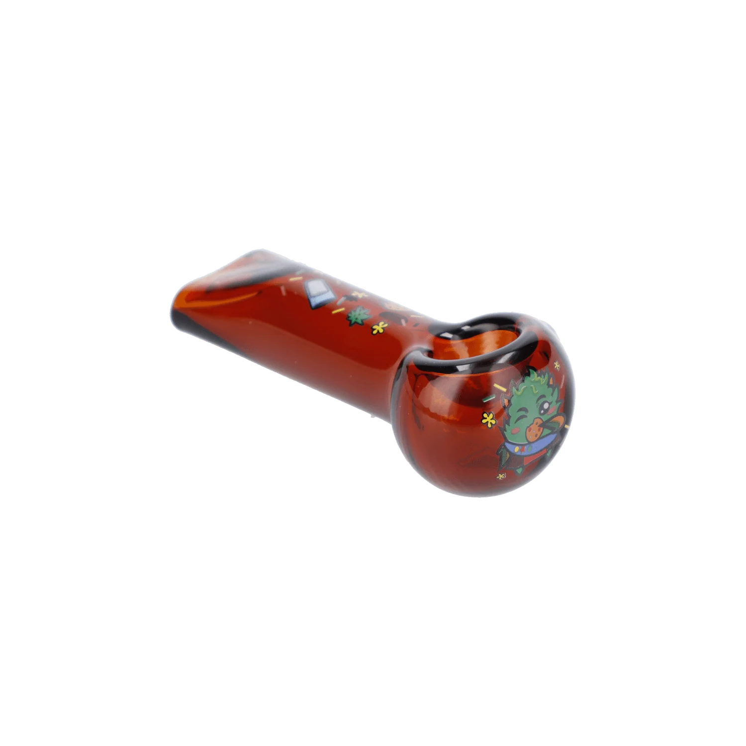 Wido GSC Spoon Pipe - Transparent Amber - 4in. - Image 7