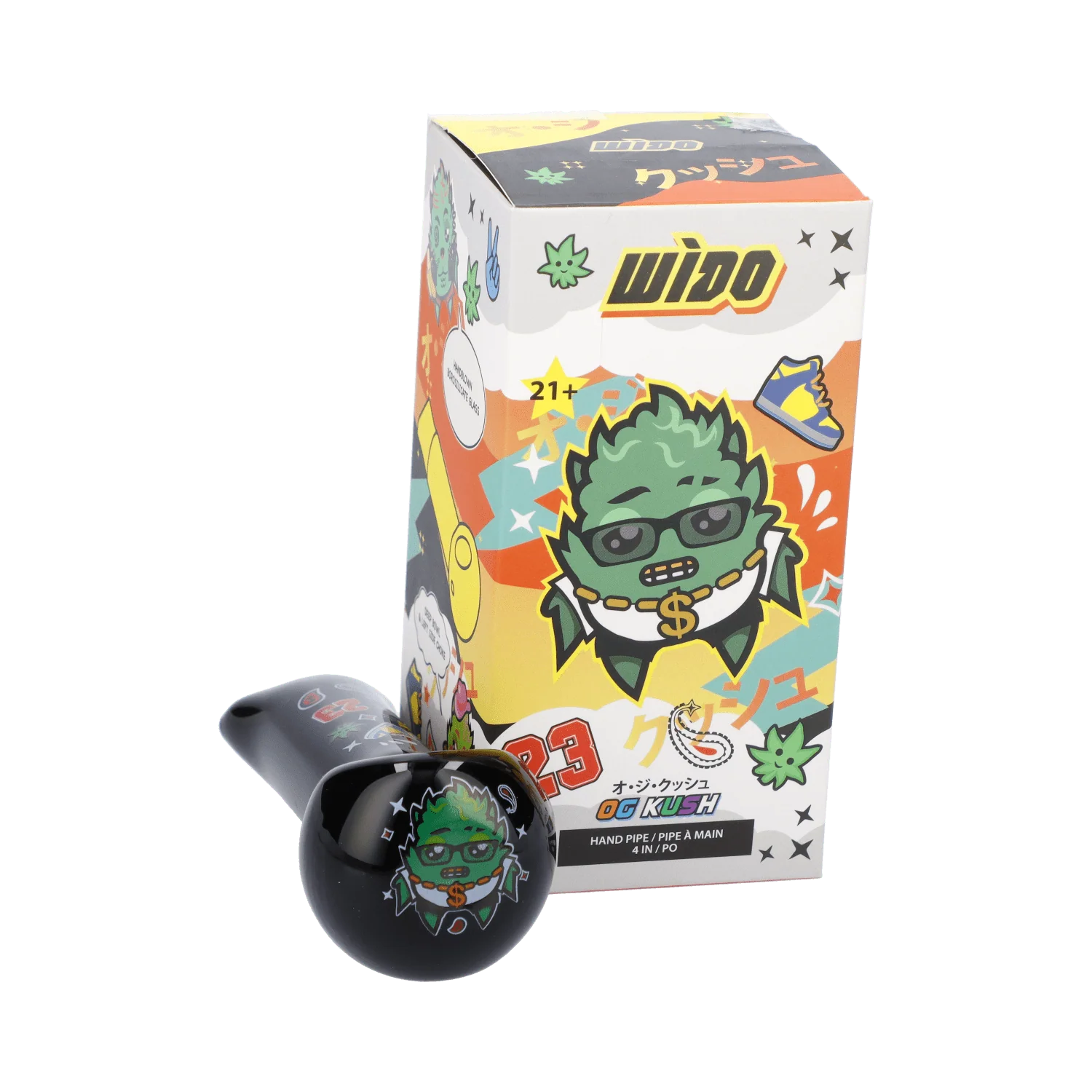 Wido OG Kush Spoon Pipe - Black - 4in.