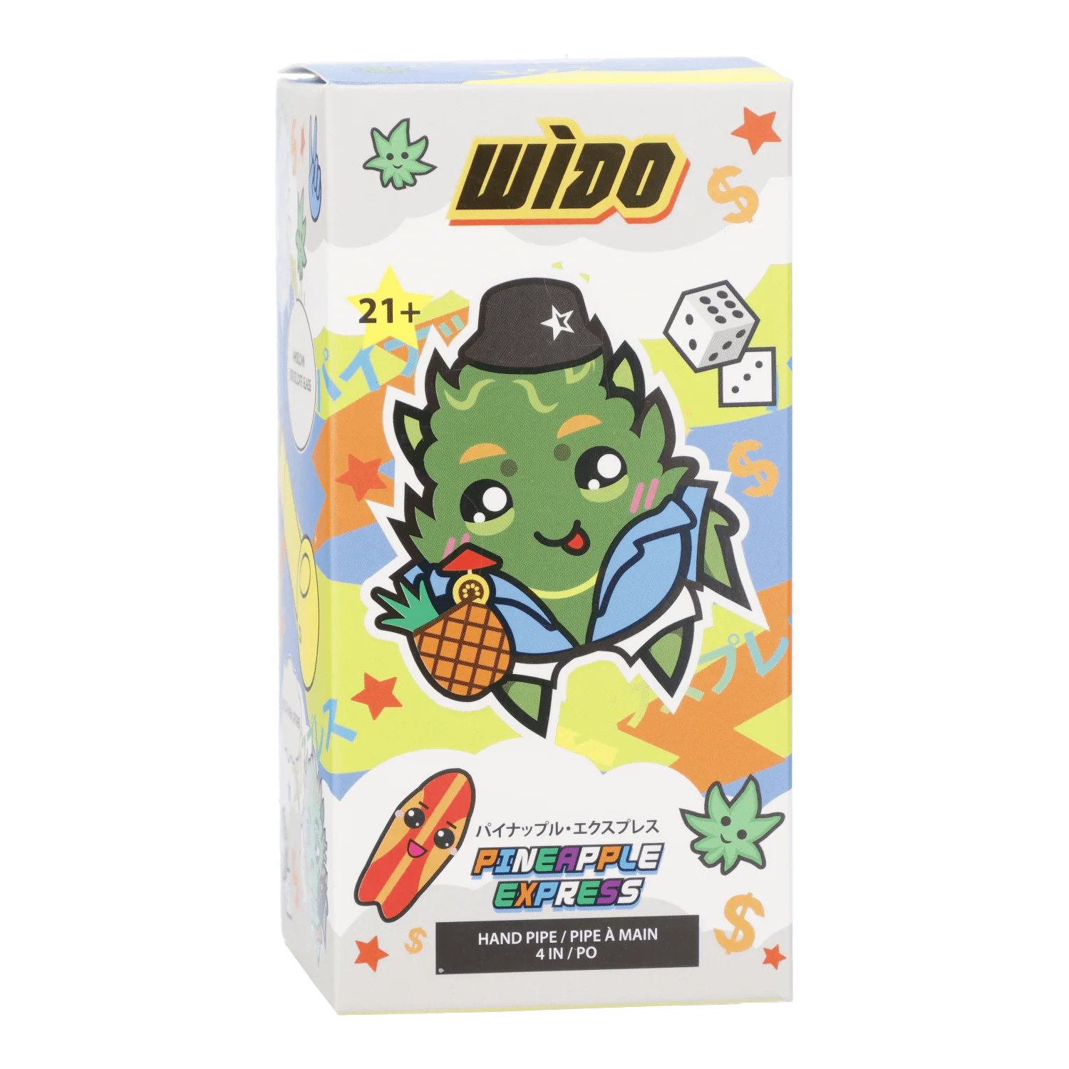 Wido Pineapple Express Spoon Pipe - Transparent Teal - 4in. - Image 7