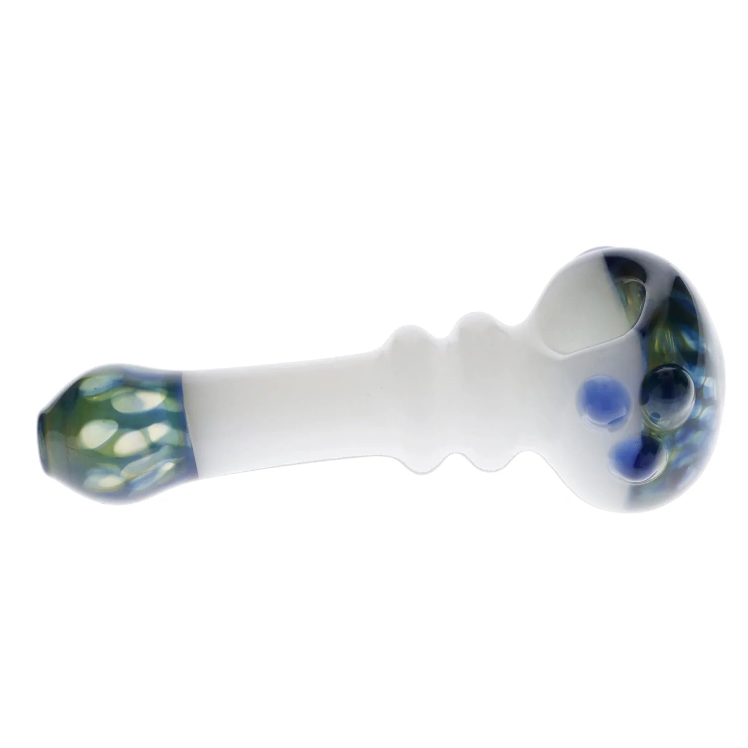 Valiant Wonderland Glass Pipe -White & Blue - 4.5in. - Image 5