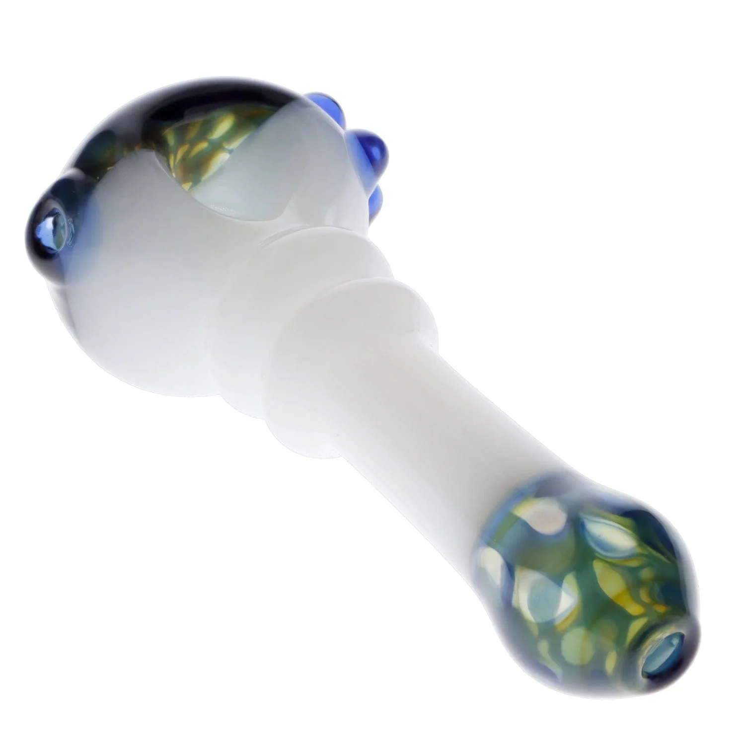 Valiant Wonderland Glass Pipe -White & Blue - 4.5in. - Image 8