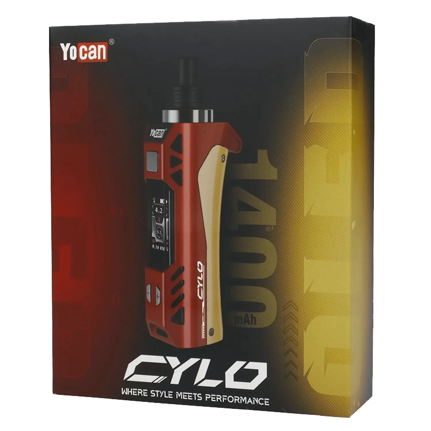 Yocan Cylo Portable Vaporizer Red & Gold - Image 9